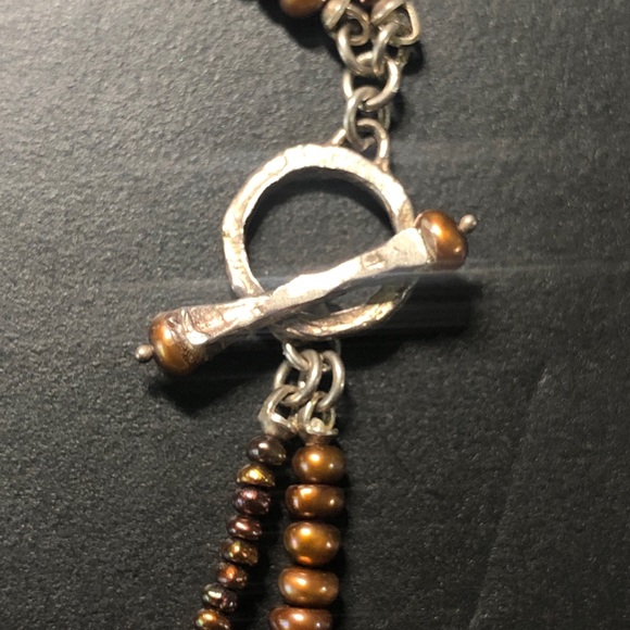 Beaded necklace and bracelet. Each have multi strands. Sterling silver clasp - Picture 10 of 10